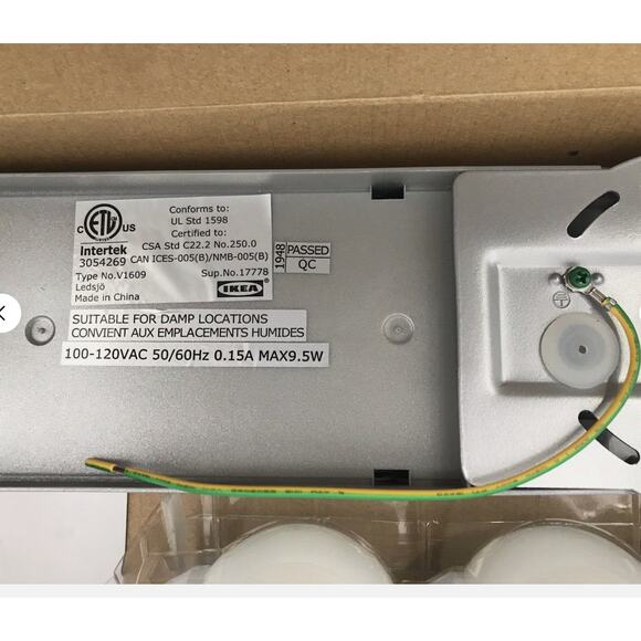 Ikea LEDSJÖ LED Vanity Wall Lamp Stainless Steel 24" Open Box - Picture 5 of 8